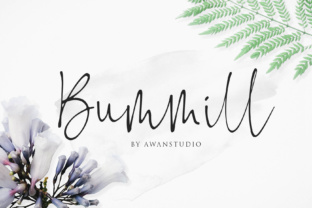 Bummill: A Signature Font for Elegant Design