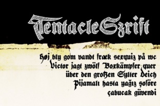 Tentacle Szrift: A Stylish Blackletter Font